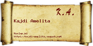 Kajdi Amelita névjegykártya
